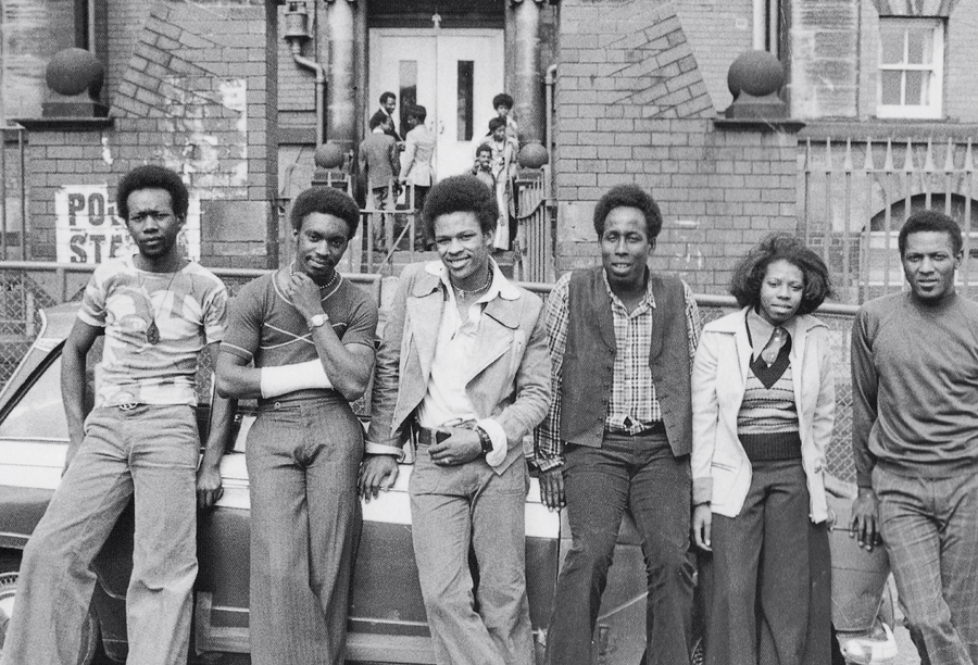 LWIC committee members outside Earl Cowper School on polling day 1974